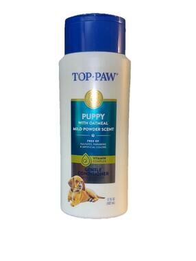 Top Paw Gentle Puppy Conditioner With Oatmeal Mild Powder Scent 17 Fl Oz